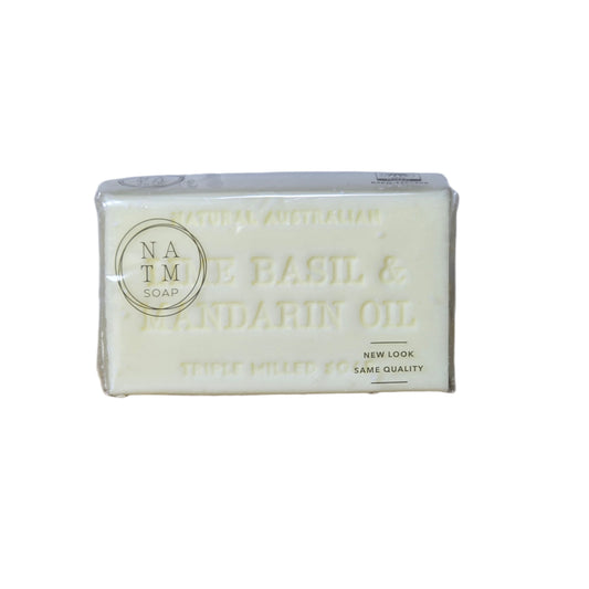 Natural Australian Triple Milled SoapLime, Basil & Mandarin Oil 200g