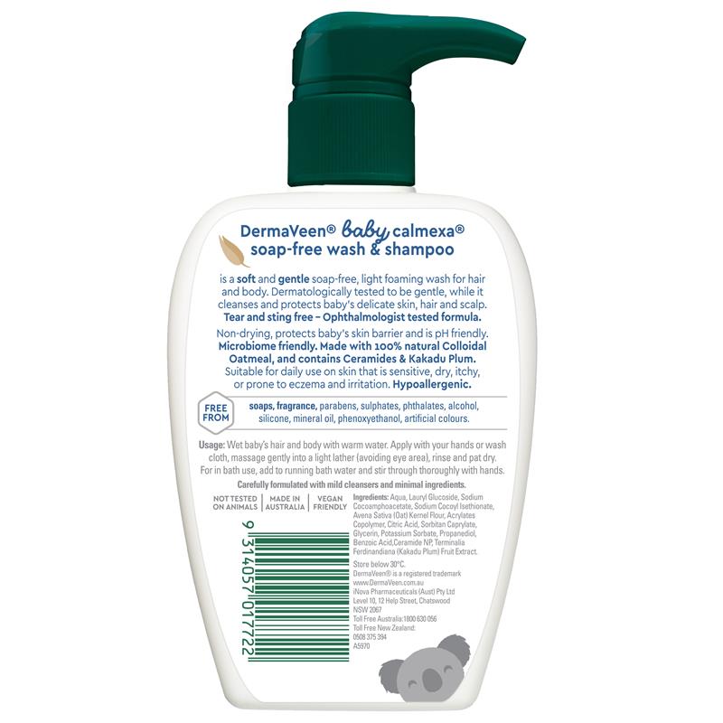 Dermaveen Baby Soap Free Wash And Shampoo 250ml