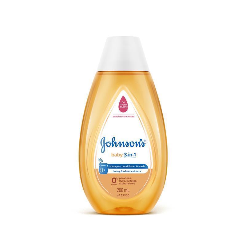 Johnson's Baby 3 In 1 Shampoo, Conditioner, Wash 200ml