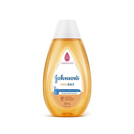 Johnson's Baby 3 In 1 Shampoo, Conditioner, Wash 200ml