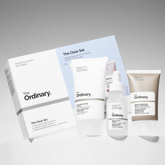 The Ordinary Clear Set ( Cleanser 50ml, Serum 30ml, Moisturizing Factors 30ml)