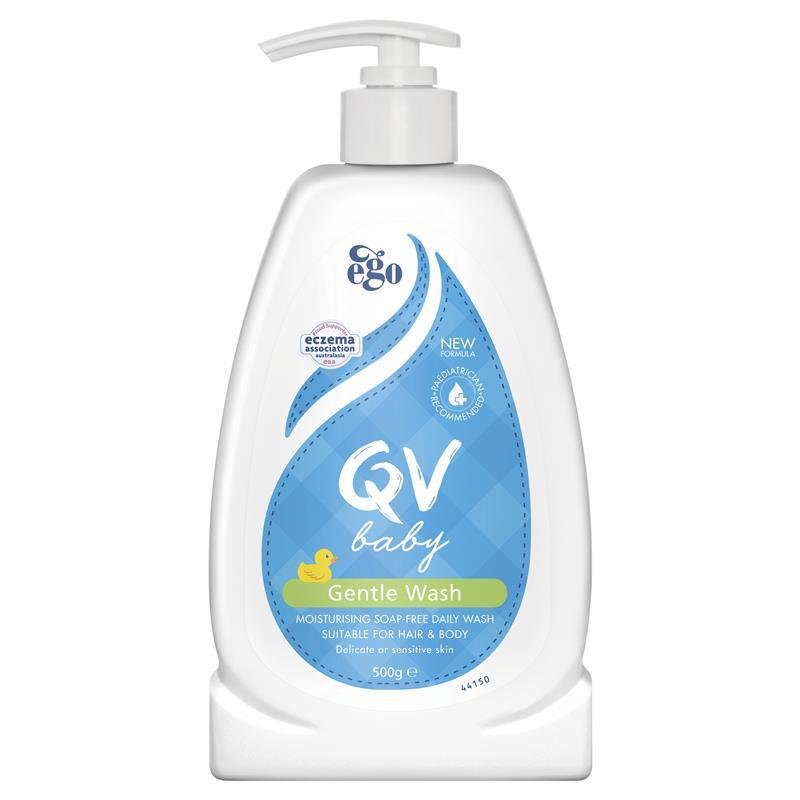 QV Baby Gentle Wash 500ml - with Vitamin B3 & Glycerin, Delicate Soap-Free