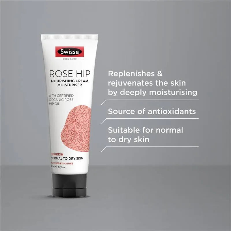 Swisse Rose Hip Nourishing Cream Moisturiser 125ml