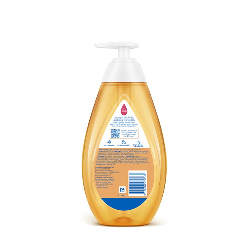Johnson & Johnson Baby 3 In 1 Shmp+Cond+wash 500ml
