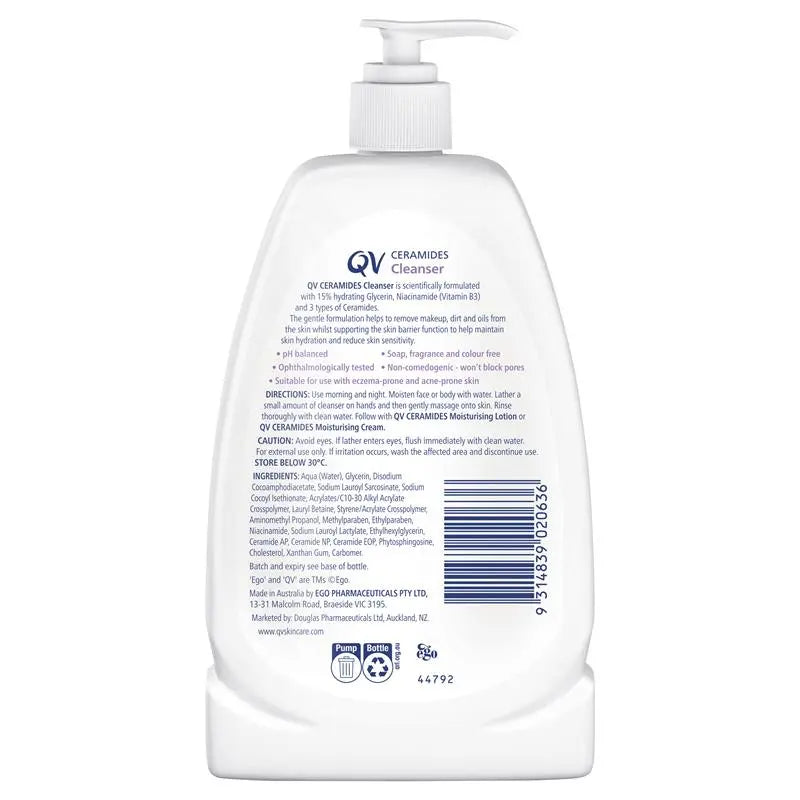 QV Ceramides Cleanser Face & Body 350g