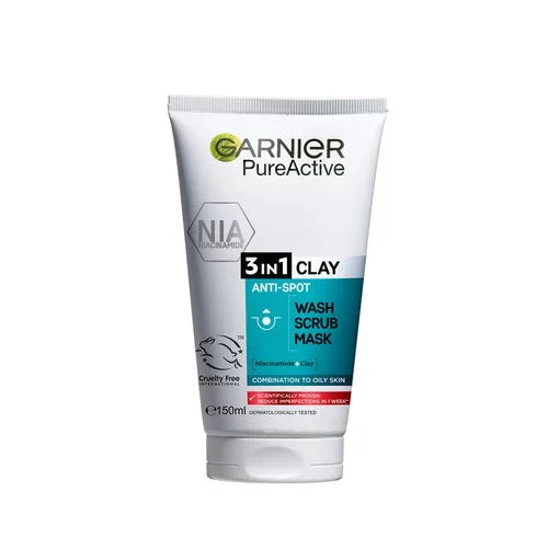 Garnier PureActive 3 IN 1 Wash, Scrub, Mask 150ml