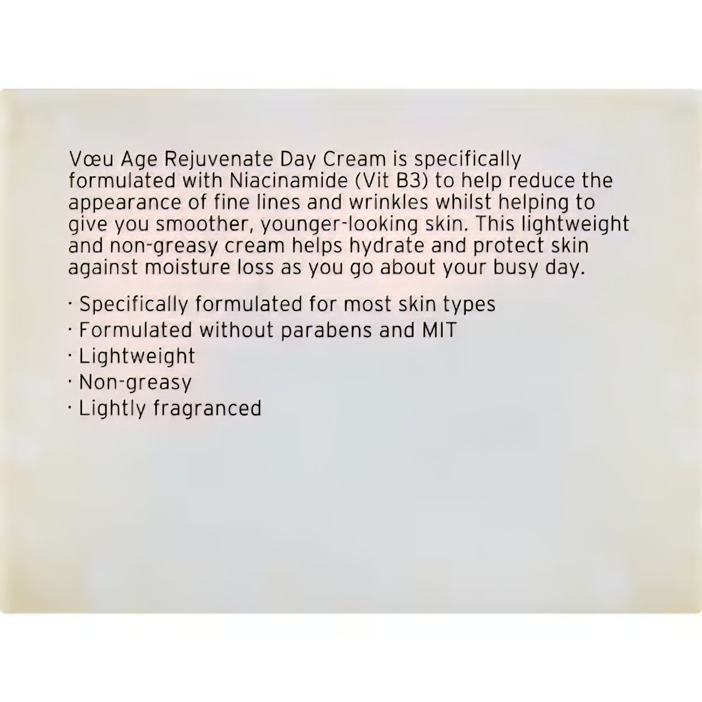 Voeu Age Rejuvenate Day Cream 50mL