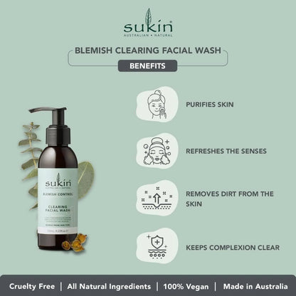 Sukin Belmish Control Facial Wash 125ml