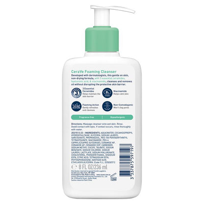 Cerave Foaming Cleanser for Normal to Oily Skin 236ml