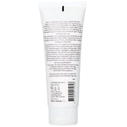Natio Daily Defence Face Moisturiser SPF 50+ 100ml