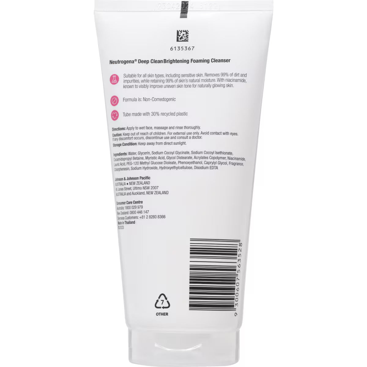 Neutrogena Deep Clean Brightening Foaming Cleanser 150ml