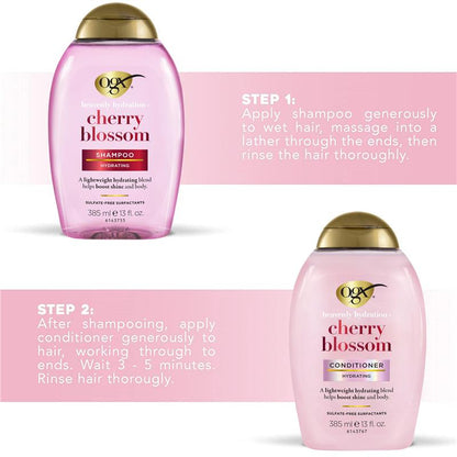 OGX Heavenly Hydration Cherry Blossom Shampoo 385ml